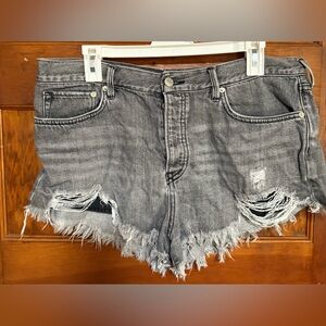 Free People Gray Denim Shorts